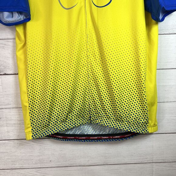Santa Barbara Newcomers Club Mens Yellow Blue Cycling Jersey Outdoor Size XL - Picture 5 of 9